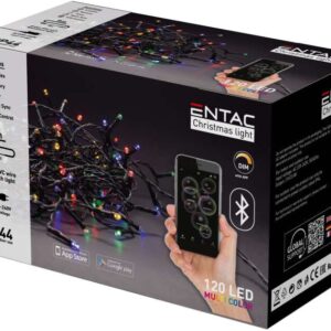 Χριστουγεννιάτικοι λαμπτήρες Entac IP44 Χριστουγέννων 120 LED MC 9m BT