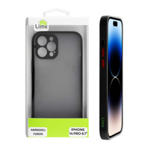 ΘΗΚΗ IPHONE 14 PRO 6.1" HARDSHELL FUSION FULL CAMERA PROTECTION BLACK WITH RED KEYS