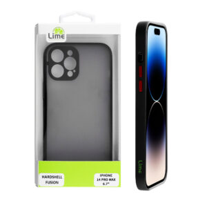 ΘΗΚΗ IPHONE 14 PRO MAX 6.7" HARDSHELL FUSION FULL CAMERA PROTECTION BLACK WITH RED KEYS