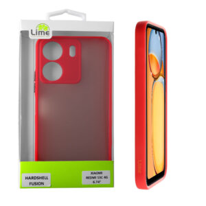 ΘΗΚΗ XIAOMI REDMI 13C 4G 6.74" HARDSHELL FUSION FULL CAMERA PROTECTION RED WITH BLACK KEYS
