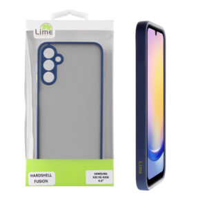 ΘΗΚΗ SAMSUNG A35 5G A356 6.6" HARDSHELL FUSION FULL CAMERA PROTECTION BLUE WITH YELLOW KEYS