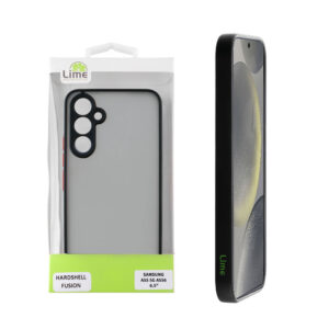 ΘΗΚΗ SAMSUNG A55 5G A556 6.5" HARDSHELL FUSION FULL CAMERA PROTECTION BLACK WITH RED KEYS