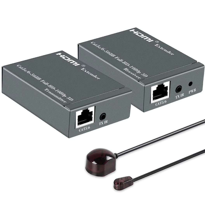 HDMI Extender μέσω UTP CAT5/CAT6 με IR δέκτη 60m – Ζεύγος.R.E