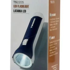 TIROSS φορητός φακός LED TS-2205, 60lm + 35lm, μπλε