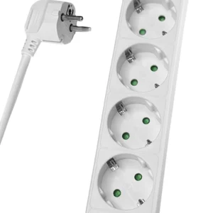POWERTECH πολύπριζο PT-874, 5x schuko, 16A, 1.5m, λευκό