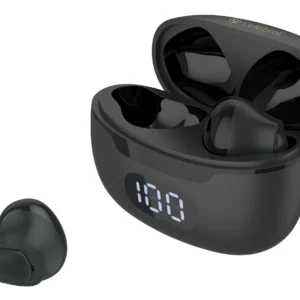 CELEBRAT earphones με θήκη φόρτισης TWS-W34, True Wireless, Φ13mm, μαύρα.V.E
