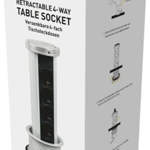 Entac Πολύπριζο 4 Θέσεων Κατακόρυφο 3G1.5 1.5m