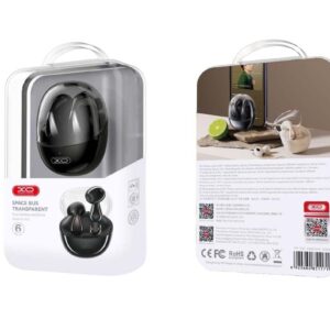 Ακουστικά Bluetooth TWS με Διαφανής Θήκη Μαύρο.V.E