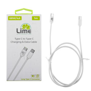 LIME USB-C TYPE C TO USB-C TYPE C LONG 4.0A ΦΟΡΤΙΣΗΣ-DATA 1m LCC01 WHITE