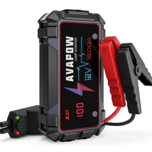 AVAPOW εκκινητής μπαταρίας αυτοκινήτου A07 με φακό, 12V/1500A, 8000mAh